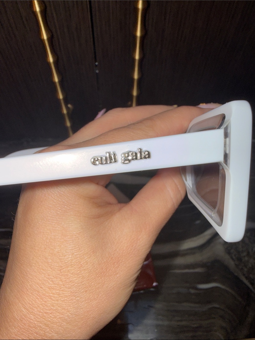 Cult Gaia White Hera Sunglasses NEW - Picture 8 of 17